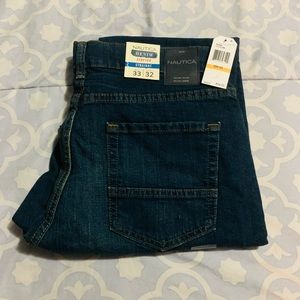 Nautica mens denim jeans stretch straight 33 x 32